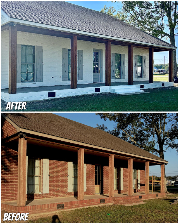 Complete Exterior Brick Painting in Livingston, LA